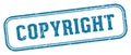 copyright stamp. copyright rectangular stamp on white background Royalty Free Stock Photo