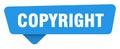 copyright sticker. copyright blue sign isolated on transpatent background Royalty Free Stock Photo