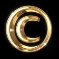 Copyright symbol with clipping path