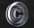 Copyright symbol in glass Royalty Free Stock Photo
