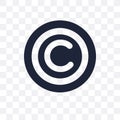 Copyright transparent icon. Copyright symbol design from SEO col Royalty Free Stock Photo