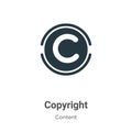 Copyright vector icon on white background. Flat vector copyright icon symbol sign from modern content collection for mobile