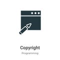 Copyright vector icon on white background. Flat vector copyright icon symbol sign from modern programming collection for mobile