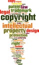 Copyright word cloud Royalty Free Stock Photo
