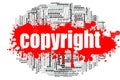 Copyright word cloud Royalty Free Stock Photo