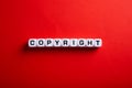 Copyright word. Concept of legal education Royalty Free Stock Photo