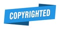 copyrighted banner template. copyrighted ribbon label. Royalty Free Stock Photo