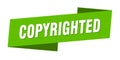 copyrighted banner template. copyrighted ribbon label. Royalty Free Stock Photo