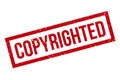 Copyrighted Grunge Rubber Stamp On White Background Royalty Free Stock Photo