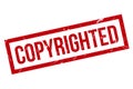 Copyrighted Grunge Rubber Stamp On White Background, Vector Illustration Royalty Free Stock Photo