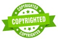 copyrighted ribbon sign Royalty Free Stock Photo