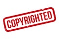 Copyrighted Rubber Grunge Stamp Seal Vector Illustration - Vector Royalty Free Stock Photo