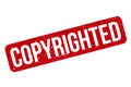Copyrighted Rubber Grunge Stamp Seal Vector Illustration Royalty Free Stock Photo