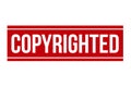 Copyrighted Rubber Stamp On White Background, Vector Illustration Royalty Free Stock Photo