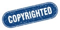 copyrighted sign. copyrighted grunge stamp. Royalty Free Stock Photo