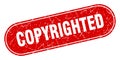 copyrighted sign. copyrighted grunge stamp. Royalty Free Stock Photo