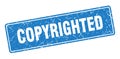 copyrighted sign. copyrighted grunge stamp. Royalty Free Stock Photo