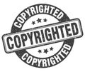 copyrighted stamp. copyrighted label. round grunge sign Royalty Free Stock Photo
