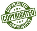 copyrighted stamp. copyrighted label. round grunge sign Royalty Free Stock Photo