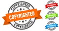 copyrighted stamp. round band sign set. label Royalty Free Stock Photo