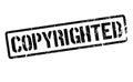 Copyrighted stamp on white Royalty Free Stock Photo
