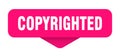 copyrighted sticker. copyrighted sign on transparent background Royalty Free Stock Photo