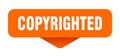 copyrighted sticker. copyrighted sign on transparent background Royalty Free Stock Photo