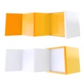 Copyspace banner template as folded four part stand