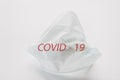 Copyspace image disposable face masks on white background