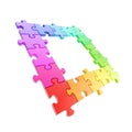 Copyspace puzzle frame made of jigsaw pieces Royalty Free Stock Photo