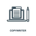 Copywriter line icon. Monochrome simple Copywriter outline icon for templates, web design and infographics