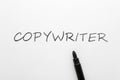 Copywriter written on white background