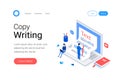 Copywriting, blogging isometric concept