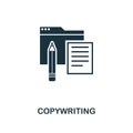 Copywriting creative icon. Simple element illustration. Copywriting concept symbol design from web development collection. Perfect