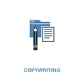 Copywriting creative icon in two colors. Premium style design from web development icons collection. Copywriting icon for web desi