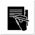 Copywriting glyph icon