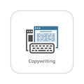 Copywriting Icon. Flat Design