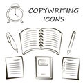 Copywriting icon in linear style. sketch Vector illustration