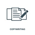 Copywriting icon. Monochrome style design from smm icon collection. UI. Pixel perfect simple pictogram copywriting icon. Web desig