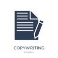 copywriting icon. Trendy flat vector copywriting icon on white b