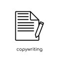 copywriting icon. Trendy modern flat linear vector copywriting i