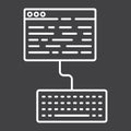 Copywriting line icon, seo and development