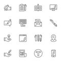 Copywriting line icons set