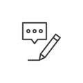 Copywriting outline icon