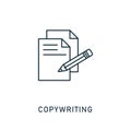 Copywriting outline icon. Thin style design from smm icons collection. Pixel perfect symbol of copywriting icon. Web Royalty Free Stock Photo