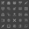 Copywriting outline icons