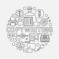 Copywriting round line illustration