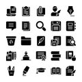 Copywriting Solid Icons Set