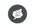 Copywriting speech bubble icon. Feather sign.