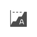 Copywriting statistic or graph glyph icon